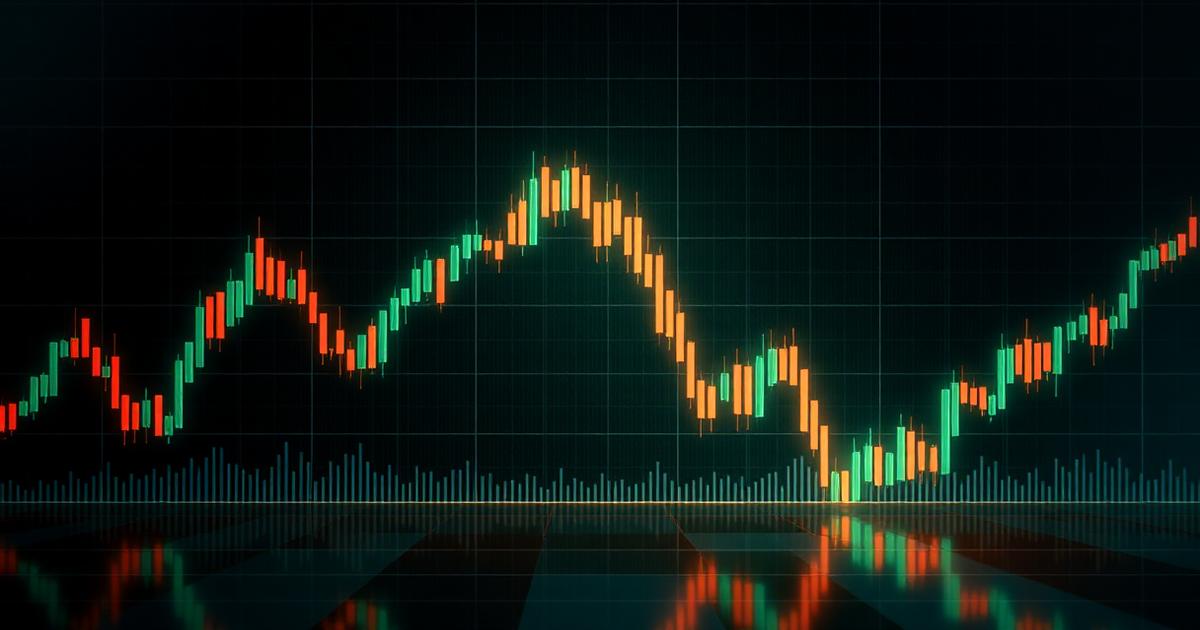 Beginner trading strategy candlestick chart with grid