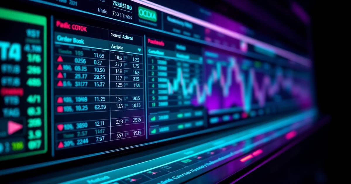 NV-Group trading platform interface style illustration with order book and charts